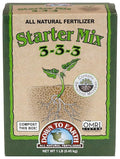 Down To Earth All Natural Fertilizers Organic Starter Mix - Plant Food for Starts, Transplants, New Gardens, Containers 3-3-3, 1 lb