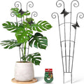 COOMIN 30'' Monstera Plant Support Outdoor, Metal Expandable Plant Supports for Indoor Plants, 2P Garden Trellis for Climbing Plants Indoor - Ivy, Pothos, Philodendron, Hoya