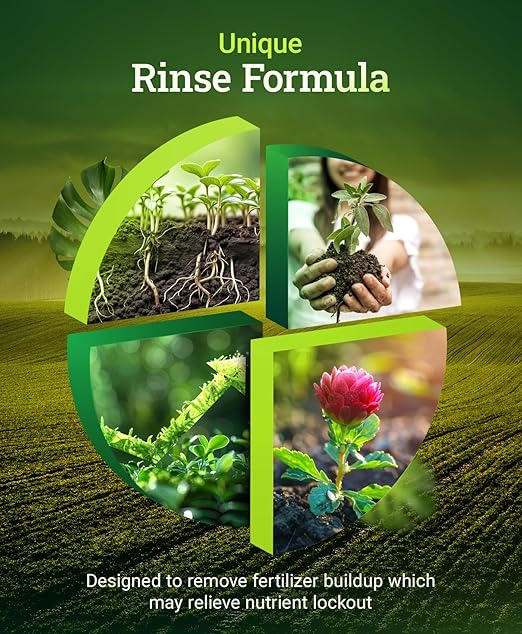 FoxFarm Bush Doctor Sledgehammer Nutrient Rinse – OMRI Listed Organic Liquid Fertilizer Flush for Soil & Hydroponic Systems, Removes Fertilizer Buildup & Relieves Nutrient Lockout, 1 Quart