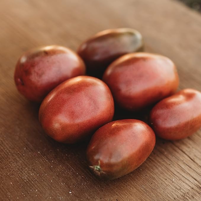 Ukrainian Purple Plum Paste Tomato - 50 Seeds - Rare Heirloom Variety, Great for Canning, USA-Grown, Non-GMO Vegetable Seeds for Planting Outdoors in The Home Garden, Thresh Seed Company