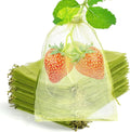 50 Pcs Fruit Protection Bags, 4×6 Inches Green Fruit Nets for Fruit Tree, Drawstring Mesh Cover Bags to Protect Vegetables Tomato Strawberry Garden (4×6 Inch)