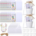 50 Sets Baby Shower Seed Packet a Little Wildflower is on The Way Party Favor Seed Packets White Flowerpot Thank You Tags and Organza Bags for Wildflower Baby Shower