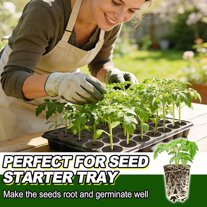 Bigmeta 100 Pcs Rooting Sponges, Starter Plugs for Seedlings or Cuttings, Rapid for Soil, Tray or Planting Pods Plant Rooter, Promotes Herbs Vegetable Flowers Growth