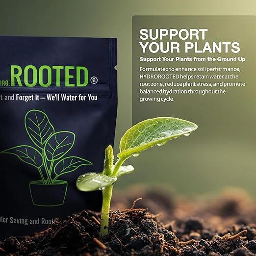 Advanced Water Retention & Root Growth Soil Additive with Polymer & Mycorrhizae for Houseplants Gardens Raised Beds Landscapes Hydro-Rooted Plants Enhances Moisture Retention & Nutrient Uptake