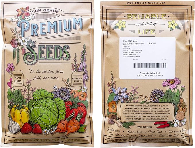 Contender Bush Bean Seeds (Treated) - 1 Lb ~1400 Seeds - Non-GMO, Heirloom - Also Called Buff Valentine - Vegetable Farm & Garden Seed - Phaseolus vulgaris