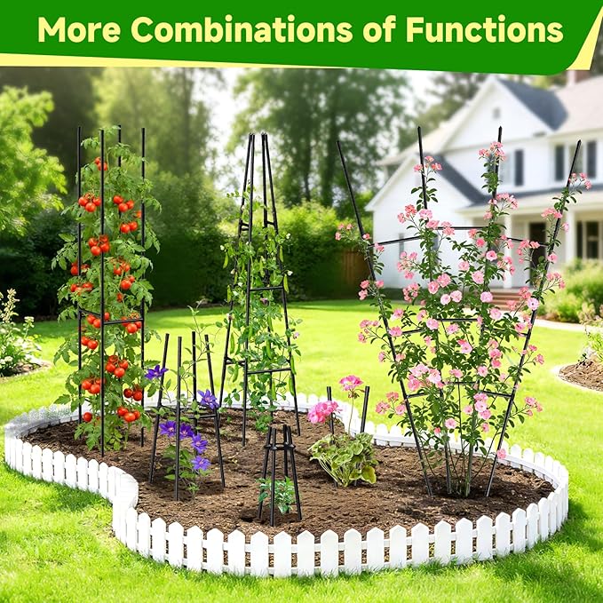 1 Pack Garden Obelisk Trellis for Climbing Plants Outdoor Indoor Pots, Plant Trellis for Climbing Plant Support for Climbing Plants Garden Trellis for Indoor Potted Plants, Vines, Climbing Rose