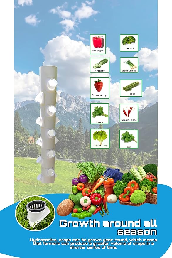 (27 Pack) of 2-inch Net Pot Holders - Hydroponics Growing System - Aeroponic Tower Garden for Indoor Gardening - Grow Herbs, Fruits & Vegetables Fit Snugly On 4inch Square PVC Made in USA