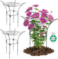 Fayoo 2 Pack Peony Cages and Supports with Twist Ties, 23.2" H X 13" D Heavy Duty Metal Plant Support Rings, Outdoor Flower Cage Garden Stakes for Peonies, Roses, Hydrangeas, Climbing Vines