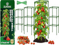 4 Pack Square Tomato Cages for Garden, 45 Inch Adjustable Tomato Stakes, Metal Tomato Trellis, Garden Plant Support for Potted Climbing Plants, Vegetables Flowers Fruits, Raised Garden Bed