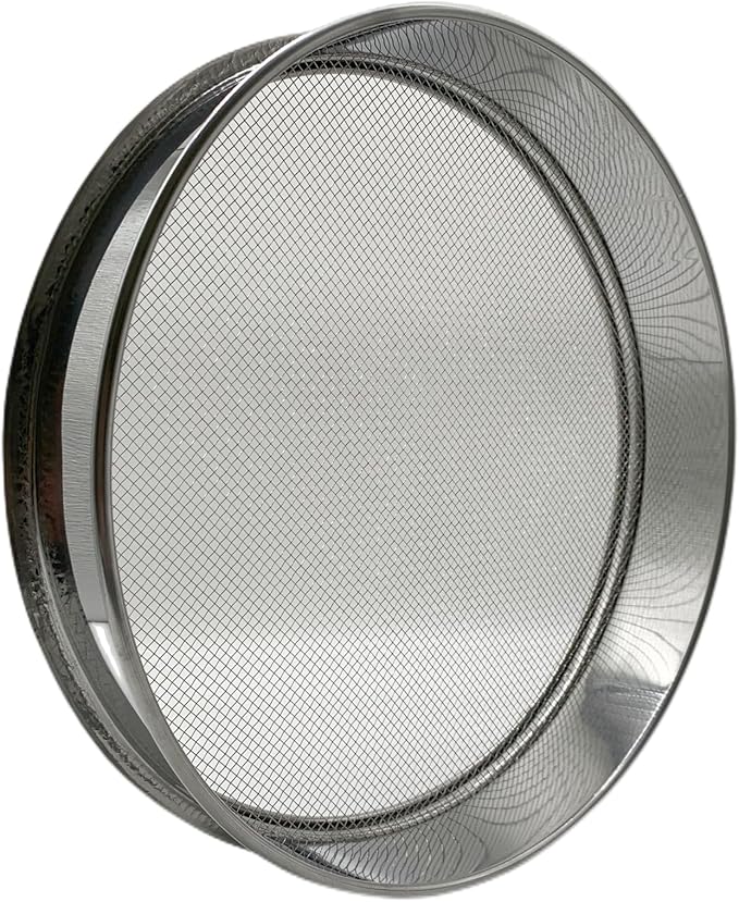 Soil Sieve for Garen -12 inches Soil Sifter for Rocks Compost-Sifting pan (1/8”Mesh Screen)
