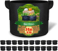 Gardzen 20-Pack 3 Gallon Grow Bags, Aeration Fabric Pots with Handles, Pot for Plants