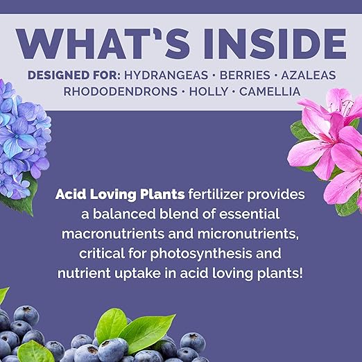 Bloom City Acid-Loving Plant Fertilizer – Liquid Soil Acidifier & Nutrient Formula for Blueberries, Hydrangeas & Other Acid-Loving Plants, 1 Gallon