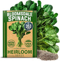 HOME GROWN Non GMO Bloomsdale Spinach Seeds Pack 353 Heirloom Seeds High Germination Spinach for Indoor, Outdoor, Hydroponic Planting & Home Gardens (Spinacia oleracea)