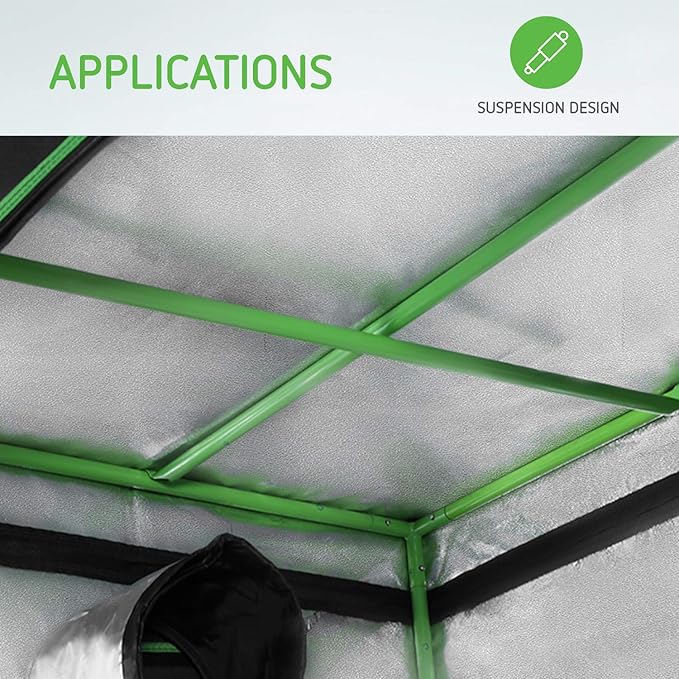 2pcs VIVOSUN Grow Tent Support Poles 48x48 inches, Hanging Bars for 4X4 Grow Tent