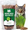 The Cat Ladies 100% Organic Cat Grass Seeds - Cat Grass for Indoor Cats - (Non GMO) 8 oz