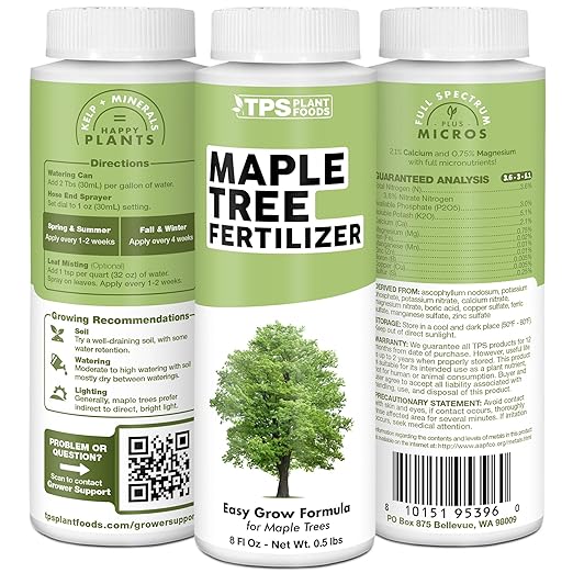 Maple Tree Fertilizer – Liquid Plant Food for Vibrant Color, Stronger Roots & Healthy Growth, 32 oz