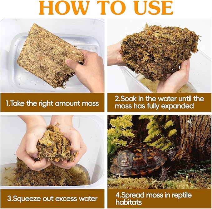 Sphagnum Moss,Sphagnum Moss for Plants,6 QT Natural Long Fibered Sphagnum Peat Moss,Premium Dried Orchid Moss for Orchids Succulents Carnivorous Potted Plant Gardening & Reptiles
