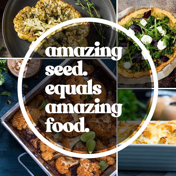 Cauliflower Seeds - Igloo - 1 Lb ~144,000 Seeds - Brassica oleracea VAR. botrytis - Farm & Garden Vegetable Gardening & Microgreens Seed - Non-GMO, Heirloom, Open Pollinated, Annual