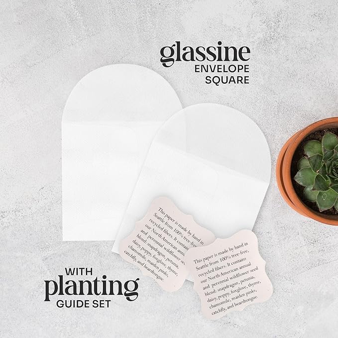 Set of 24 Onesie Seed Paper – Writable & Plantable Wildflower with Envelopes & Planting Guides, Gift for Moms or Plant Lovers for Mother’s Day, Party Favors for Weddings & Showers