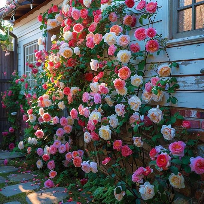 1000pcs Mixed Rose Seeds for Planting – Colorful Garden Roses – Non-GMO Perennial Flower Seeds – Fragrant Blooms for Outdoor Landscaping & DIY Garden Gifts