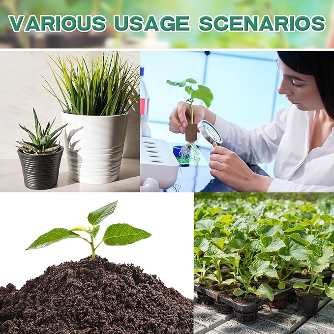 Amyhill Hydroponic Sponges Grow Starter Pods Organic Growth Sponge Starter Plugs for Plant Cloning Growing (200 Pieces)