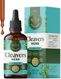 HERBAMAMA Cleavers Herb Tincture - Vegan Natural Detox & Cleanse Support with Cleavers Leaf Extract Drops - Non-GMO, Alcohol & Sugar-Free Liquid Herbal Supplement, 84-Day Supply