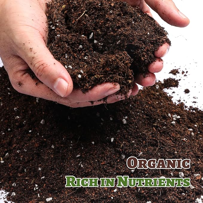 Organic Vegetable Soil Mix 2qt, Indoor Plants Potting Mix for All Potted Vegetable Like Tomatoes Lettuce Bell Peppers, Grow Healthy houseplants Indoors