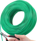 Zhengmy 150ft/46m Green Garden Wire, Sturdy Plant Ties with Wire Cutter, Twist Garden Ties Gardening Supplies 2.5 mm Diameter for Supporting Climbing Plants Office Organization and Decoration Binding