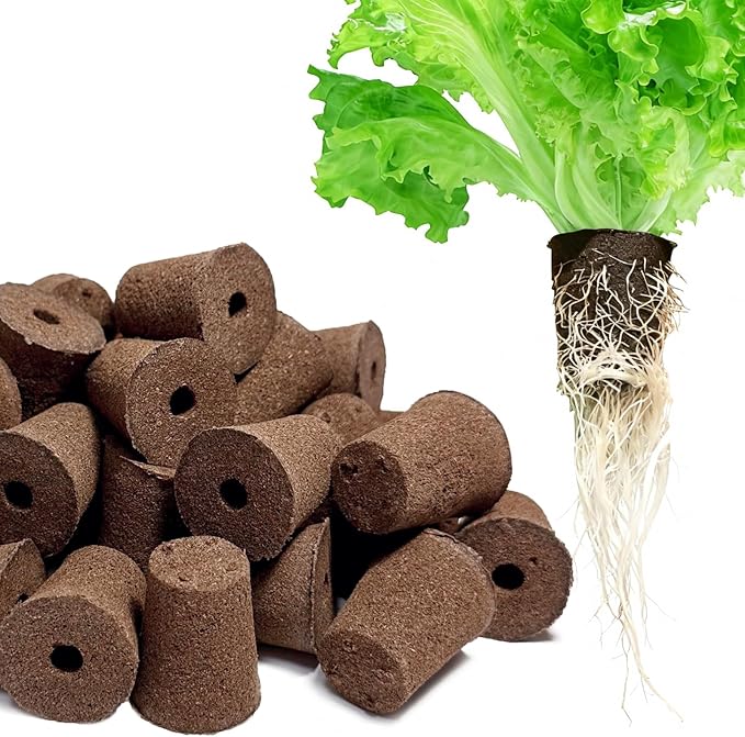 MEYCEMT Hydroponic Growing Sponges 50 Pack, Universal Fit Sponges & Seed Pods for Starting Seeds, Indoor Outdoor Garden for Seed Germination & Plant Cloning, Stronger Roots