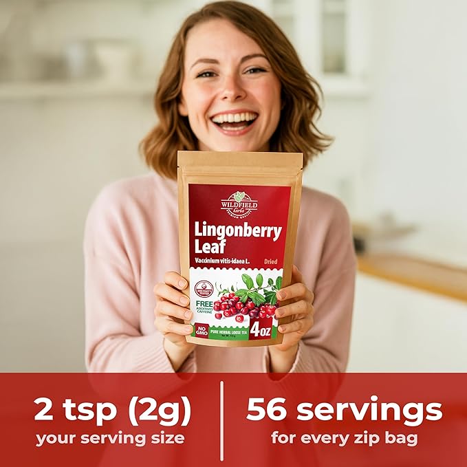 4 oz. Dried Cowberry Lingonberry Leaves Herbal Tea (Folium Vitis Idaea L.) - 113g Cowberry Leaf Herb Tea Hojas De Arándano Rojo (Arándano)