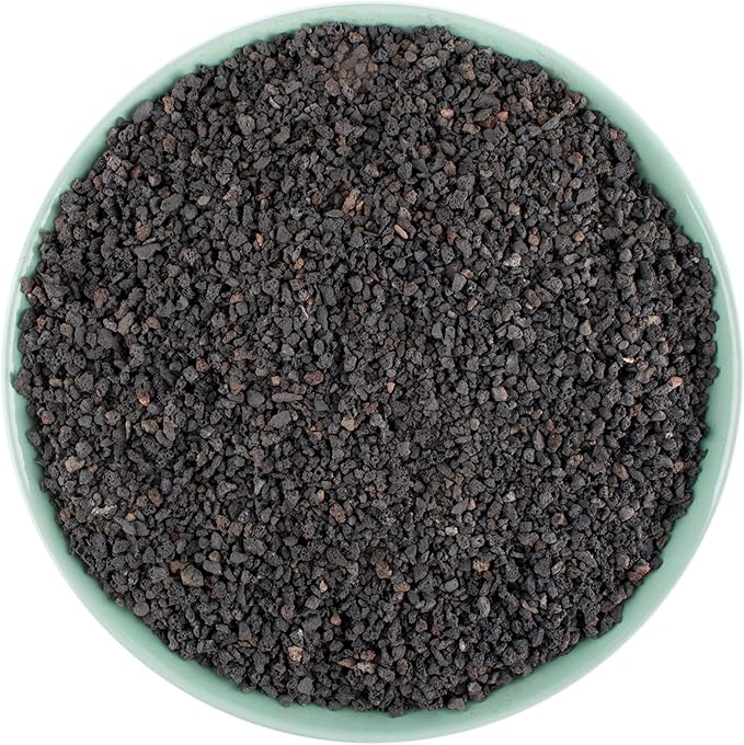 3lb Black Lava Rock for Plant, 1/8-1/4 inch Horticultural Volcanic Rock Soil for Decorative Landscaping Bonsai, Cacti, Succulents Plants Top Dressing for Release Excess Water