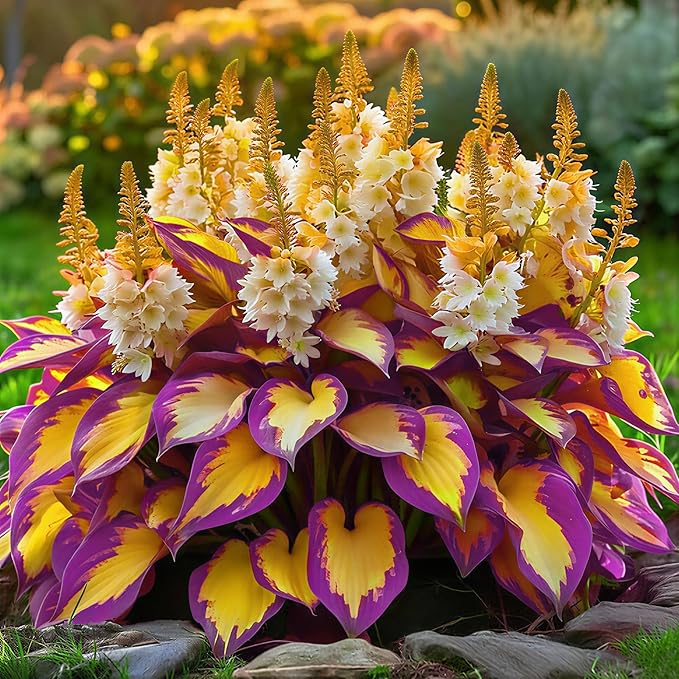 Hosta Seeds 110+ Mixed, Shade-Resistant Perennial Plants, Unique Leaf Color Combinations, Perfect for Garden Borders, Flower Beds & Containers, Easy Grow, Extremely Hardy