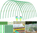 45 PCS Garden Hoops for Raised Beds 9 Sets Garden Tunnel Hoops Greenhouse Hoops Grow Tunnel, Upgrade Rust-Free Fiberglass Garden Hoop for Row Netting Cover, DIY Garden Support Hoop Arch Frame