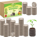 ZeeDix 100 Pcs 30mm Peat Pellets Seed Starter Soil Pods Plugs for Vegetable, Seedling Soil Block Compressed Peat Nutrient Seed Pods for Planting Easy Transplant