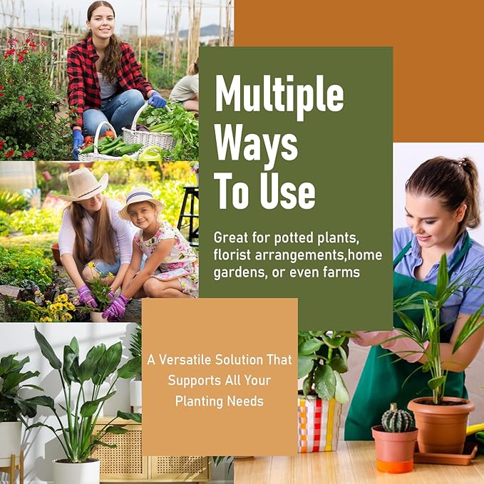 24PCS Forest Green Plant Stem Support, Invisible Stem Supports for Indoor Plants, Monstera Plant Support for Healthy Growth, 4 Sizes Climbing Houseplant Holders, Reusable Plant Accessories
