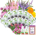 Flower Seed Pod Kit, Grow Anything Kit for All Hydroponics Growing Systems, 14 Pods with 600+ Seeds of Cascading Petunia Flower/Lavender/Dark Pink Dianthus/Clover/Snapdragon/Marigold