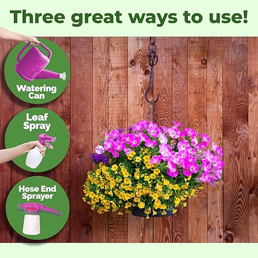 Hanging Basket Plant Food – Liquid Plant Food for More Blooms, Fuller Growth & Vibrant Color, 8 oz