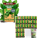 HOME GROWN Italian Basil Seeds 1,424+ & 30 Herb Seeds Pack 9,500+ – 𝗡𝗢𝗡-𝗚𝗠𝗢 USA Heirloom Seeds for Indoor/Outdoor Planting – Perfect for Culinary & Hydroponic Gardens