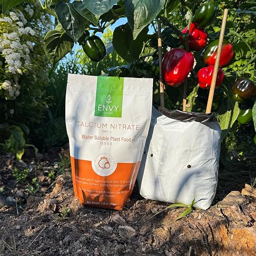 ENVY Solution Grade Calcium Nitrate (15.5-0-0) Prevents Blossom End-Rot from Calcium Deficiency in Tomatoes & Peppers (0.5 lb)