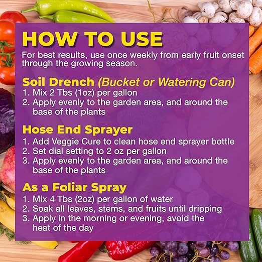 Bloom City Veggie Cure for Blossom End Rot – Liquid Plant Food for Calcium Support, Reduced Blossom End Rot & Healthier Vegetable Growth, 32 oz