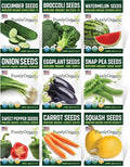 Purely Organic Vegetable Garden Starter Kit - Over 2500 Seeds - Certified Organic, Non-GMO, Open Pollinated, Heirloom, USA Origin