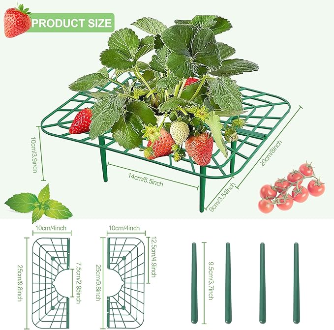 15Packs Strawberry Plant Support, Strawberry Plant Stand Holder Reusable Strawberry Plant Protector Greenhouse Strawberry Trellis Accessories Strawberry Planter for Strawberry Garden Plants