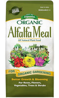 Espoma Organic Alfalfa Meal Fertilizer 2-0-2. All-Natural Plant Food Source of Nitrogen and Potassium for Organic Gardening. for Roses, Flowers, Veggies, Trees & Shrubs. 3 lb. Bag.