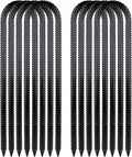 Garden Stakes Galvanized Steel, 16IN U Hook Ground Anchors Heavy Duty Rebar Stakes for Outdoor Decorations, Tent, Fencing and Landscape 8 Pack