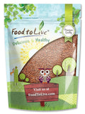 Food to Live - Brown Flax Seeds, 2 Pounds Raw Whole Flaxseed, Kosher, Vegan, Bulk. High Dietary Fiber Food. Rich in Omega-3 Fats. Great for Salads, Baked Goods, Smoothies, Oatmeal, and Yogurt.