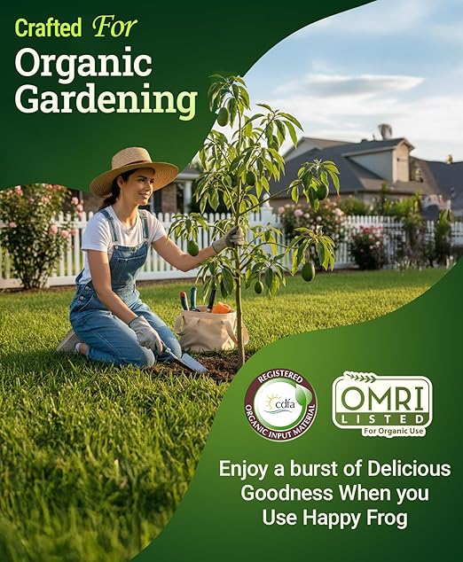 FoxFarm Happy Frog Citrus and Avocado Fertilizer- OMRI Listed Citrus Fertilizer, Slow-Release Nitrogen, Calcium & Sulfur for Citrus & Avocado Trees - 4 lb, Pack of 2