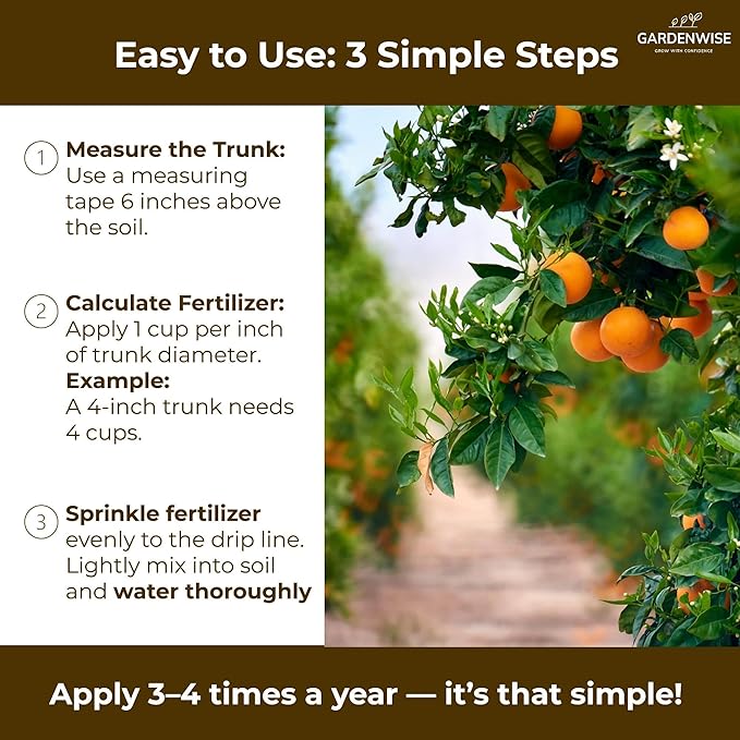 Professional Citrus Fertilizer + Vital Micronutrients; Perfect Balanced NPK for All Citrus; for Indoor and Outdoor Plants; Orange, Lime, Avocado and Lemon Tree Fertilizer (1/2 Quart)