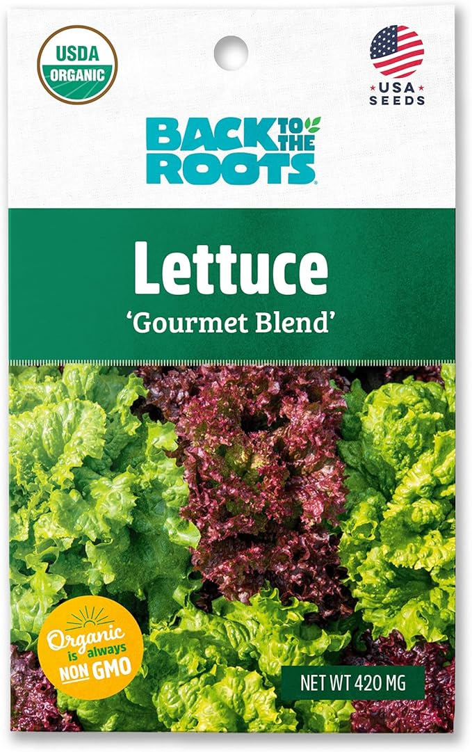Back to The Roots 100% Organic Seed Packet - Lettuce 'Gourmet Blend' 420mg