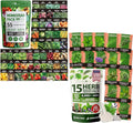 55 Vegetable Seeds & 15 Culinary Herb Seeds Pack – 32,500+ USA Non-GMO Heirloom Seeds for Planting – Survival Garden Kit for Preppers – Gifts for Gardeners Men Women