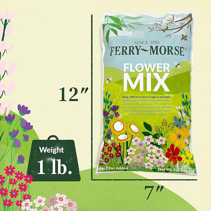 Ferry-Morse Cool Season Mix Bulk Wildflower Seeds, 1lb